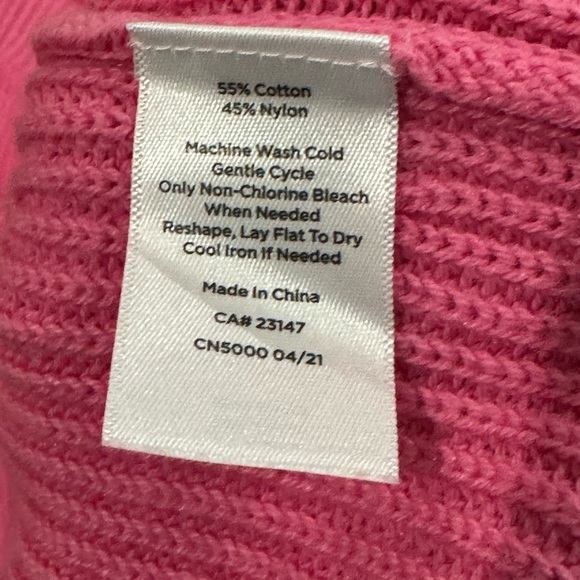 Talbots Pink Boatneck Barbie Core Sweater - Picture 3 of 3